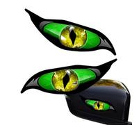 Pegatizas del parabrisas de los ojos | Pegatinas de cubierta de 2 piezas de tapa del automóvil | Pegatina de automóviles de ojos de gato: decala de vinilo impermeable para capucha de carreras, ventana