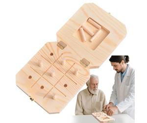 Pegboard 9 agujeros de madera | Tabla ranurada de madera para rehabilitación | Ejercicio manual para recuperación ocupacional y mejora de las habilidades motoras
