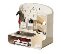 Pegboard Desk Organizer, No Drill Desktop Display Stand, Desk Organizer Shelf with Pegboard, Home and Workplace Accessory Storage, Easy Assembly, Multi-Function Organizer for Office or Home Use