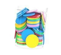 Pegciuho 100 Piezas Fichas de Conteo Discos de Práctica Matemática Manipulativos Infantiles Plástico Pp Apto para Enseñanza Grupal Ejercicios de Conteo Y Opera, Vistoso