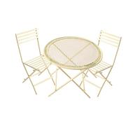 Pegciuho 3 Piezas de Sillas de Mesa de Hierro en Miniatura, Modelo para Casa de Muñecas a Escala 1:12, Muebles Ornamentales de Estilo Rústico Y Elegante, Ideal, Amarillo