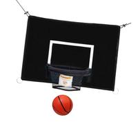 Pegciuho Aro de Baloncesto para, Base Universal con Balón Y Cuerdas Ajustables para Todas Las Edades, Ideal para Entrenamiento Y Deportes Al Aire Lib, Negro 69cmx48cm