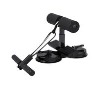 Pegciuho Barra de Abdominales Aparato con Bandas Resistentes Barra Antideslizante Soporte Portátil Ventosa Doble Material Firme para Ejercicios, Negro