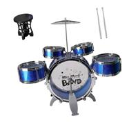 Pegciuho Batería Infantil para Principiantes, Juguetes de Percusión con Silla, Juguete Rítmico, Batería Educativa para Niños Pequeños, Ideal para Fiestas, Azul