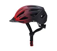 Pegciuho Casco Protector de Bicicleta Trasera para, Negro Rojo
