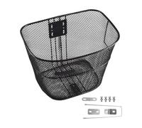 Pegciuho Cesta Delantera para Bicicleta, Cesta de Almacenamiento para Bicicleta, Cesta de Carga de Alambre Metálico para Compras, Bicicleta Plegable, M with Short Brace