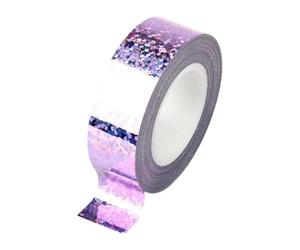 Pegciuho Cinta para Aro de Gimnasia Rítmica Profesional Cinta Brillante para Decoración de Hoops Protección de Anillo Fácil de Aplicar Adecuada para Competenci, Púrpura Ligera
