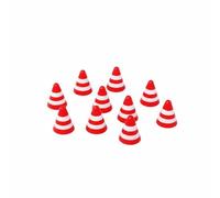 Pegciuho Cono de Tráfico Infantil Accesorio de Educación Vial Juguete de Barrera Detallada para Replicar Equipamiento Urbano y Estimular el Juego Adecuado para, 10PK 18MM Cono