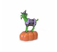 Pegciuho Figura de Cabra Libro Muñeco Animal Humorístico Diseño Detallado de Plástico y Papel para Estanterías Regalos Oficinas Salas de Estudio, Halloween