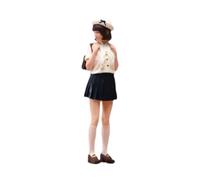 Pegciuho Figura en Miniatura con Detalles Realistas, Estatuilla de Niña, Mini Adorno para Composición Arquitectónica Y Paisajística, Adecuada para Colecciones,