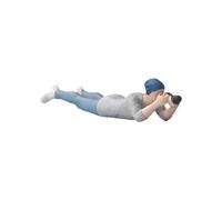 Pegciuho Figura en Miniatura: Hombre Agachado, Figura de Modelo, Hombre Fotografiando, Coleccionable Hecho de Resina, 3 Cm, Adecuado para Dioramas, Maquetas Y