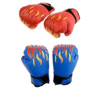 Pegciuho Guantes de Taekwondo para Niños en MMA Protección Manos Talla S, Azul y Rojo 7 Pulgadas