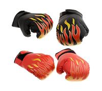 Pegciuho Guantes de Taekwondo para Niños en MMA Protección Manos Talla S, Negro y Rojo 7 Pulgadas