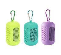 Pegciuho Juego de 3 Toallas Refrescantes, Toallas Antitranspirantes, Bolsas de Hielo Y Un Calentador de Cuello para Caluroso de Verano, Azul Verde Púrpura