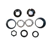 Pegciuho Juego de Cazoletas para Pedalier de Bicicleta Infantil, Accesorios de Ciclismo, Incluye Rodamiento de Soporte, Negro