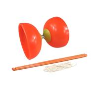 Pegciuho Juego de Diábolo Chino, Juguete de Malabarismo con Triple Rodamiento Y Doble Cabeza, Material PP Resistente, Adecuado para Desarrollar El Equilibrio Y, Rojo