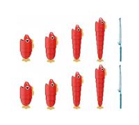 Pegciuho Juego de Pesca Retráctil Que Incluye Cañas Peces Extensibles Dinámica de y Precisión Manual Apto para Niños Actividades Familiares y Grupos Escolares, Rojo, Bolsa 8F 2R