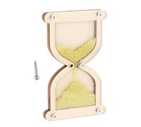 Pegciuho Kit de Tablero de Actividades de Madera con Forma de Reloj de Arena para Desarrollar La Motricidad Fina Y Aprender Habilidades Motoras. Juguete, Amarillo