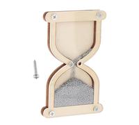 Pegciuho Kit de Tablero de Actividades de Madera con Forma de Reloj de Arena para Desarrollar La Motricidad Fina Y Aprender Habilidades Motoras. Juguete, Gris