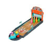 Pegciuho Mini Bolos de Mesa Juego de Bolos Tablero Juguete Educativo Portátil para Niños PP Interactivo Adecuado para Regalo Y Decoración del Hogar, Verde