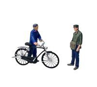 Pegciuho Modelo de Hombre en Bicicleta a Escala 1/64, Juego de Bicicletas Y Figuras, Figura en Miniatura, Modelo de Pequeñas para Escena, Escena en Mi