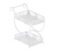 Pegciuho Modelo de Soporte para Flores para Casa de Muñecas a Escala 1:12, Estantería de Exhibición en Miniatura, Muebles para Diorama, Escenografía, Mini Esta, Blanco