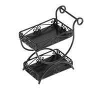 Pegciuho Modelo de Soporte para Flores para Casa de Muñecas a Escala 1:12, Estantería de Exhibición en Miniatura, Muebles para Diorama, Escenografía, Mini Esta, Negro