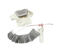 Pegciuho Mujer Ropa Marinera Escolar Figura Acción Incluye Top Falda Plisada Calcetas Lazo Accesorio Confeccionado para Exposición Escena Escolar Coleccionismo Decoración de Juguetes, Gris