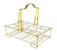 Pegciuho Portabotellas Plegable con Capacidad para hasta 12 Botellas. Resistente Soporte para Botellas de Cerveza, Ideal para Catering, Restaurantes, Gimnasios, Oro