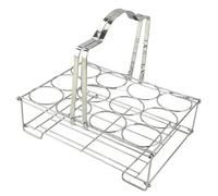 Pegciuho Portabotellas Plegable con Capacidad para hasta 12 Botellas. Resistente Soporte para Botellas de Cerveza, Ideal para Catering, Restaurantes, Gimnasios, Plata