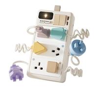 Pegciuho Regleta Sensorial con Enchufe, Juguete para Desarrollar La Coordinación Mano-Ojo, Portátil Y Ligero, Regalo para Niños, Juguetes Educativos, Tablero D