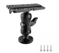 Pegciuho Soporte para Buscador de Peces con Base Protectora Bola Montada para Adaptador de Transductor con Placa GPS Brazo Articulado para Equipos, Negro