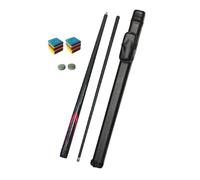 Pegciuho Taco de Billar, Taco de Pool, con 2 Puntas de Repuesto, Snooker Segmentado de 1/2 Pulgada para Entrenamiento, Bar, Competición, Oficina Y Hogar, Negro