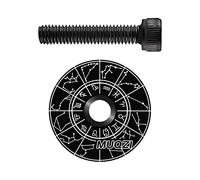Pegciuho Tapa de Dirección de Bicicleta de Aleación de Aluminio Elegante para Una Experiencia de Ciclismo, constelación Negra