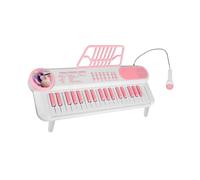 Pegciuho Teclado Electrónico, Piano Digital, 37 Teclas, Portátil, para Niños de 3 a 6 años, Blanco