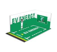Pegciuho Vitrina de Garaje a Escala 1/24, Modelo de Garaje, Escena de Vehículo, Juguete, Espacio de Estacionamiento Decorativo, Regalo, Diorama, Diseño de Esce, Verde