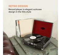 Peggy Sue Tocadiscos retro LP USB Negro Auna