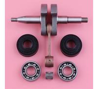 PEGGYLIN Cigüeñal compatible con motosierra Husqvarna 340, 345 y 350, repuesto de gasolina con sello de aceite, kit de cojinete de agujas, herramienta de jardín.