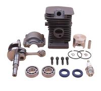 PEGGYLIN Kit de base de cárter de motor de pistón de cilindro de 37 mm for cigüeñal, compatible con Stihl MS170 017 MS 170, sello de aceite de cojinete de cigüeñal, motosierra 1130 020 1204