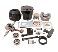 PEGGYLIN Kit de cojinete de cigüeñal, perno de soporte de silenciador de pistón de cilindro de 44 mm, compatible con motosierras HUSQVARNA 340, 345 y 350. Repuestos for motores de motosierras.