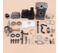 PEGGYLIN Kit de junta de admisión de aceite, cojinete, pistón y cárter de cilindro de cigüeñal, compatible con motor de motosierra STIHL MS170 MS180 018.