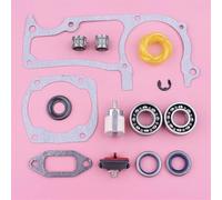 PEGGYLIN Kit de juntas y cojinetes de cigüeñal for motosierras Husqvarna 362, 365, 371, 372 y 372XP con arandela, filtro de combustible, interruptor de manguera.