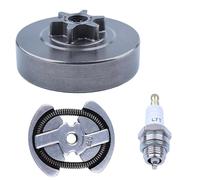 PEGGYLIN Kit de Montaje de Tambor de Embrague de piñón Recto, 3/8 "-6T, Apto for Husqvarna 120 36 41 136 137 141 142 235 235E 240 236 con bujía