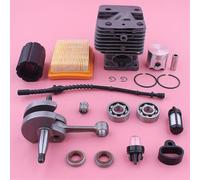 PEGGYLIN Kit de pistón y cigüeñal de cilindro de 35 mm compatible con Stihl FS120, FS200 y FS250, piezas de repuesto for motor de desbrozadora.