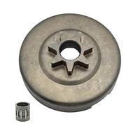 PEGGYLIN Kit de Tambor de Embrague de Paso 3/8 7T, rodamiento de Embrague de piñón de llanta Apto for Motosierra Husqvarna 362 365 371 372 372XP 570 575, reemplazo 503744401(Drum Kit B)