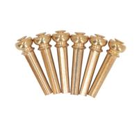 Peginas de Puente de Guitarra Acústica de 6 Piezas, Juego de Pasadores de Guitarra Acústica, Reemplazo del Puente de Transferencia de Vibración Estable de Latón