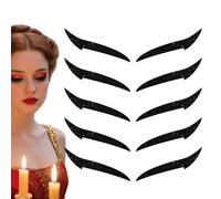 Peglinas de los ojos: delineador de ojos reutilizable de 10 piezas, impermeable | 5 pares por hoja de pestañas postizas adecuadas para todas las formas de los | Efecto de maquillaje natural Patch
