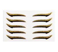 Peglinas de los ojos: delineador de ojos reutilizable de 10 piezas, impermeable | 5 pares por hoja de pestañas postizas adecuadas para todas las formas de los | Efecto de maquillaje natural Patch