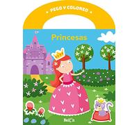 Pego y coloreo - Princesas (Pego y coloreo - Maletita)