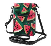Pegqcvam Dream Watermelon - Bolso pequeño para teléfono celular, bolso cruzado con estampado floral, mini cartera de piel sintética con correa para el hombro, cierre magnético seguro.